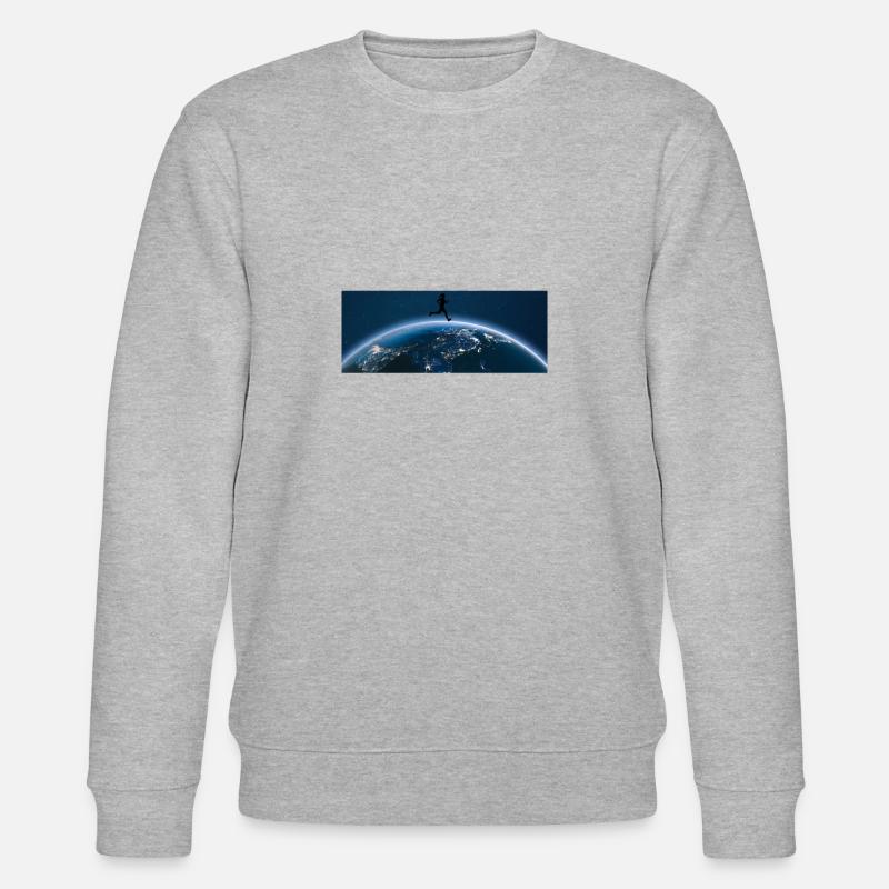 Rennen durch Erde - Stanley/Stella Unisex Bio-Sweatshirt CHANGER  - Grau meliert