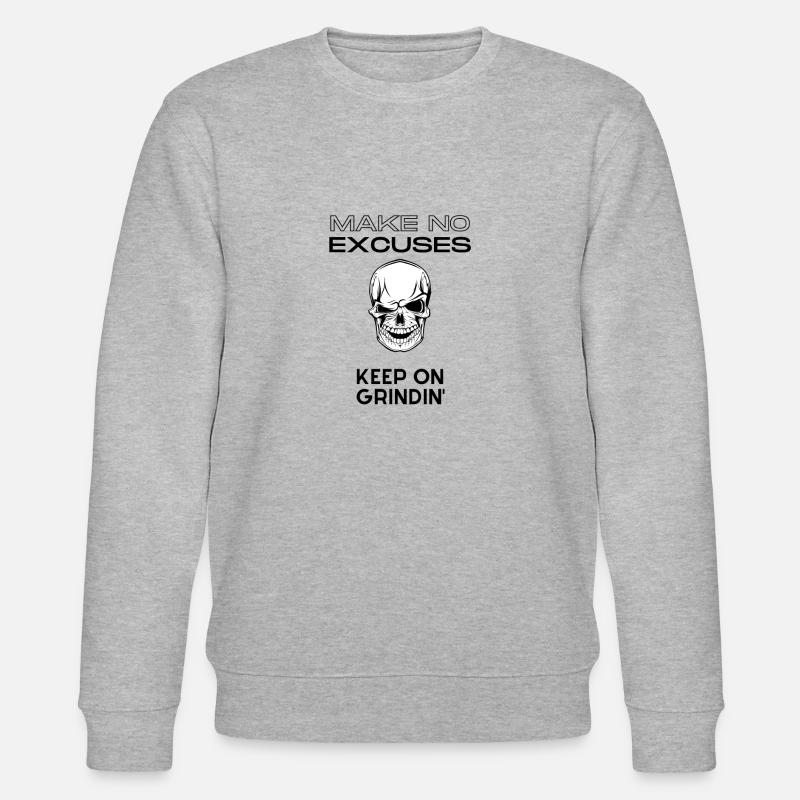 no excuses - Stanley/Stella Unisex Bio-Sweatshirt CHANGER  - Grau meliert