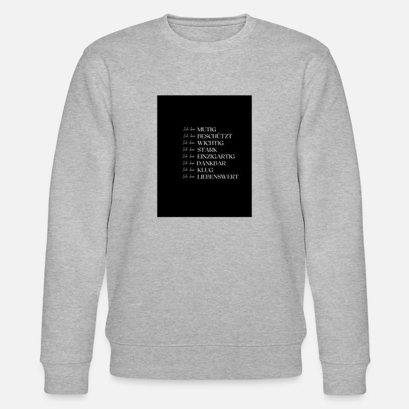 Affirmationen - Stanley/Stella Unisex Bio-Sweatshirt CHANGER  - Grau meliert