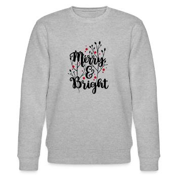Merry and Bright - Stanley/Stella Unisex Bio-Sweatshirt CHANGER  - Grau meliert - Vorne - Nik (191cm) & Marisol (170cm)