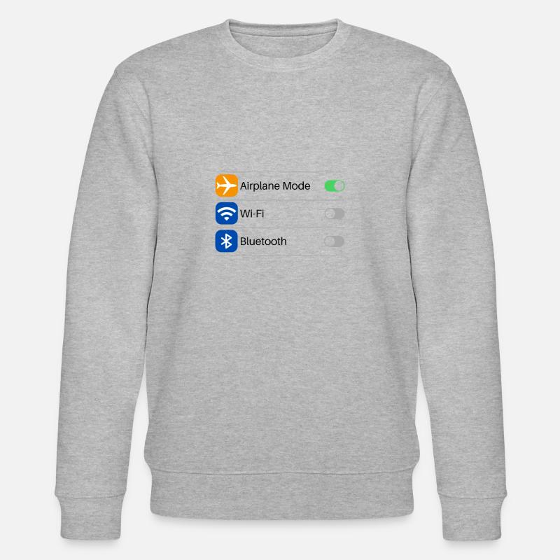 Flugmodus Einstellung - Stanley/Stella Unisex Bio-Sweatshirt CHANGER  - Grau meliert