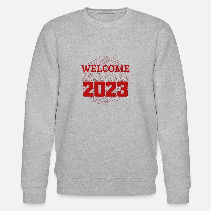 Willkommen 2023 rot - Stanley/Stella Unisex Bio-Sweatshirt CHANGER  - Grau meliert
