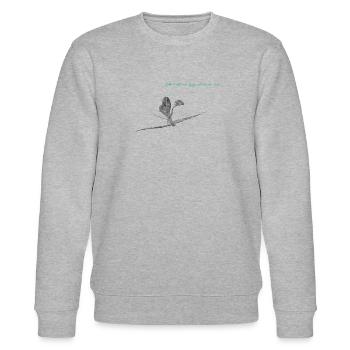 Natur findet einen Weg, mit oder ohne dich - Stanley/Stella Unisex Bio-Sweatshirt CHANGER  - Grau meliert - Vorne - Nik (191cm) & Marisol (170cm)