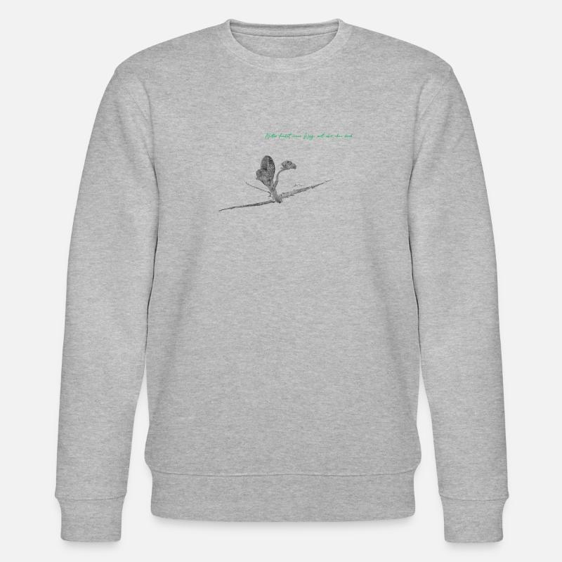 Natur findet einen Weg, mit oder ohne dich - Stanley/Stella Unisex Bio-Sweatshirt CHANGER  - Grau meliert