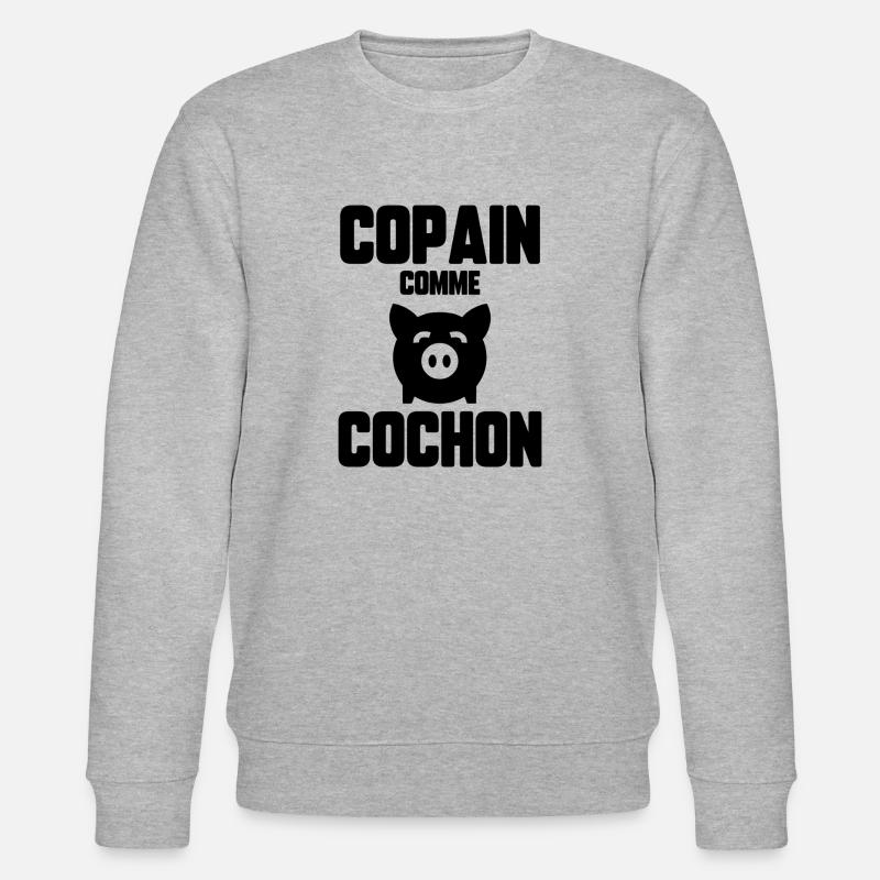 Copain comme cochon - Sweat bio CHANGER Stanley/Stella Unisexe - gris chiné