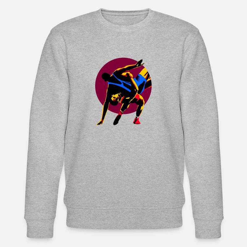 Wrestler Wrestling - Stanley/Stella Unisex Bio-Sweatshirt CHANGER - Grau meliert