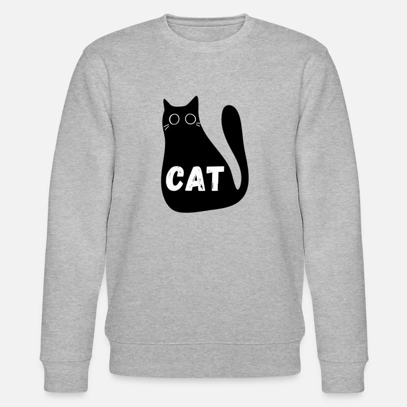 Katze-Schwarzes Katzen-Kätzchen - Stanley/Stella Unisex Bio-Sweatshirt CHANGER  - Grau meliert