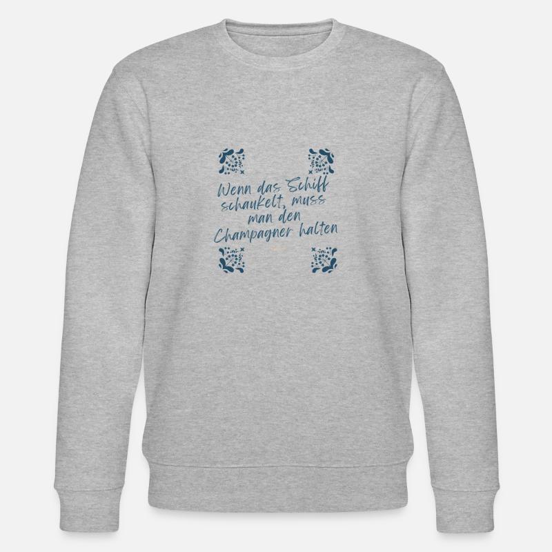 Wenn das Schiff schaukelt - Stanley/Stella Unisex Bio-Sweatshirt CHANGER  - Grau meliert