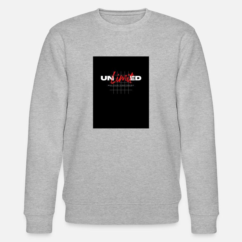 Lettrage illimité, moderne - Sweat bio CHANGER Stanley/Stella Unisexe - gris chiné
