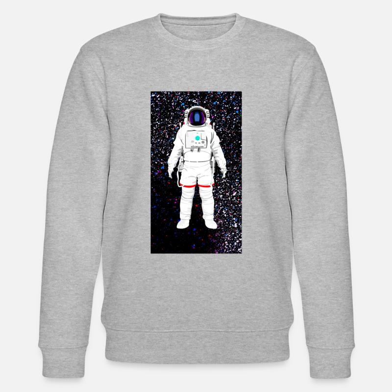 Image spatiale d’astronaute flottant - Sweat bio CHANGER Stanley/Stella Unisexe - gris chiné