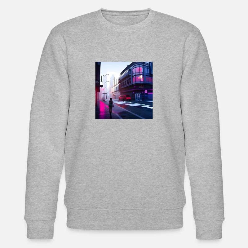 Cybercité - Sweat bio CHANGER Stanley/Stella Unisexe - gris chiné