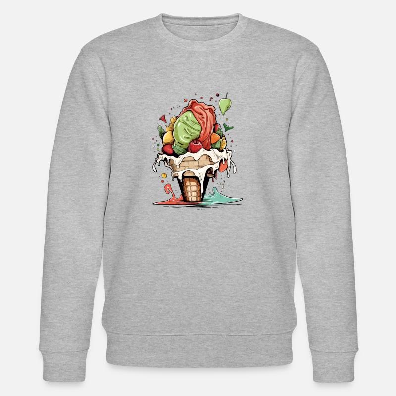 Fruchteiswaffel - Stanley/Stella Unisex Bio-Sweatshirt CHANGER  - Grau meliert
