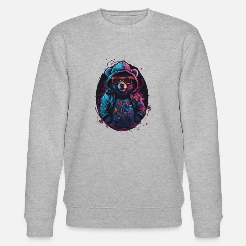 Rapper Teddy - Stanley/Stella Unisex Bio-Sweatshirt CHANGER - Grau meliert