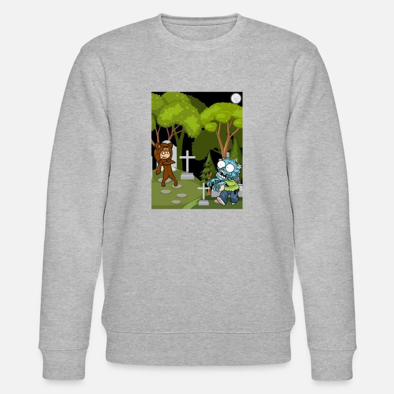 Friedhof der Zombies - Stanley/Stella Unisex Bio-Sweatshirt CHANGER  - Grau meliert