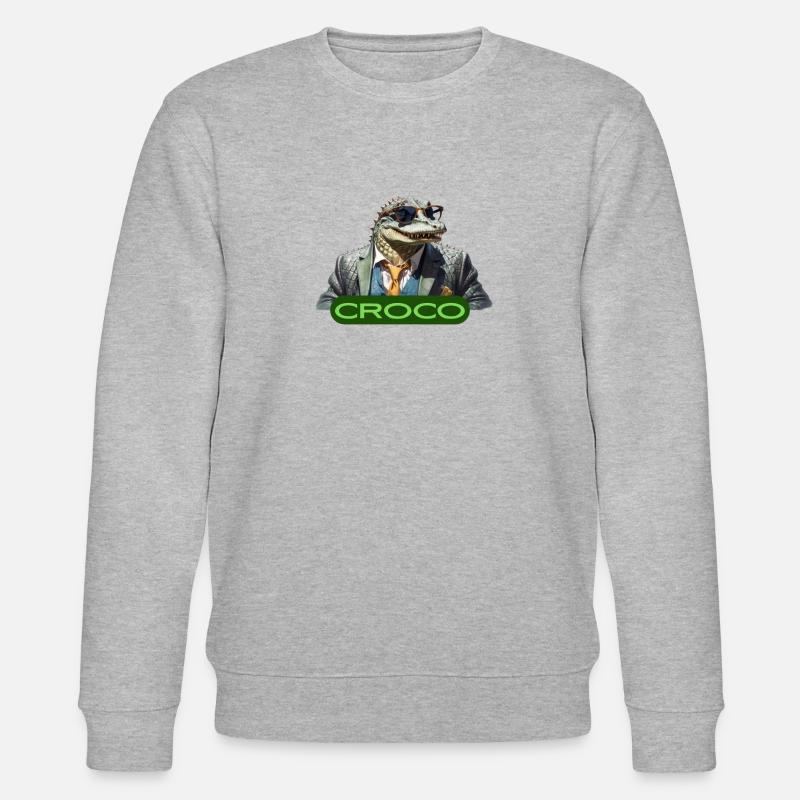 CROCODILE - Stanley/Stella Unisex Bio-Sweatshirt CHANGER  - Grau meliert