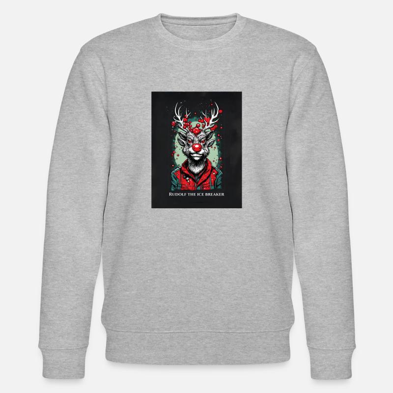 Rudolf der Eisbrecher - Stanley/Stella Unisex Bio-Sweatshirt CHANGER  - Grau meliert