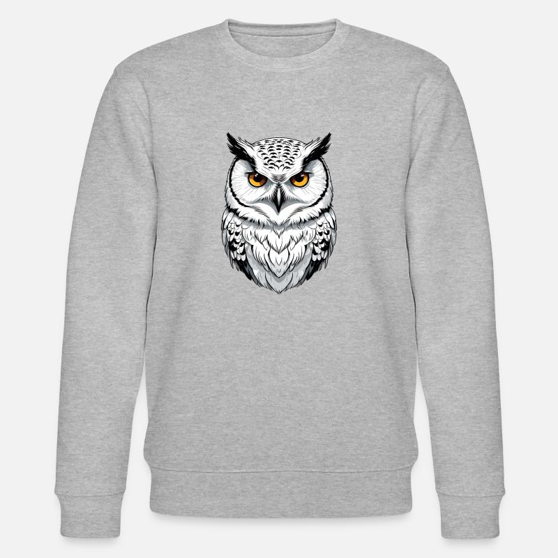 Schnee-Eule - Stanley/Stella Unisex Bio-Sweatshirt CHANGER  - Grau meliert