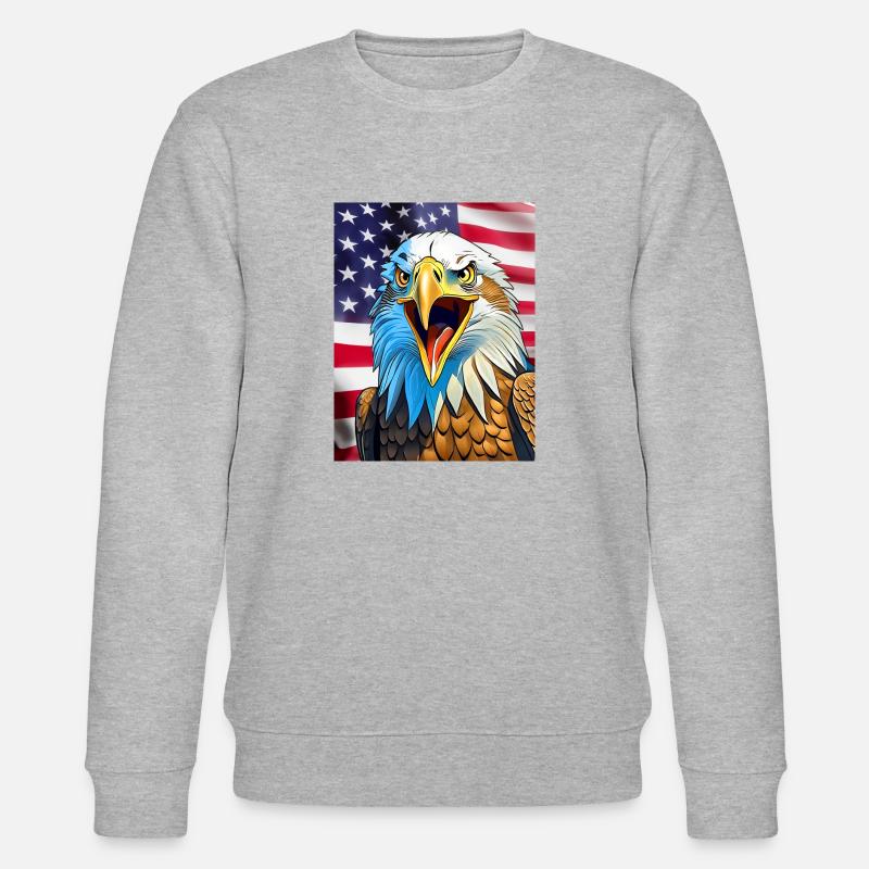 Adler - Stanley/Stella Unisex Bio-Sweatshirt CHANGER  - Grau meliert