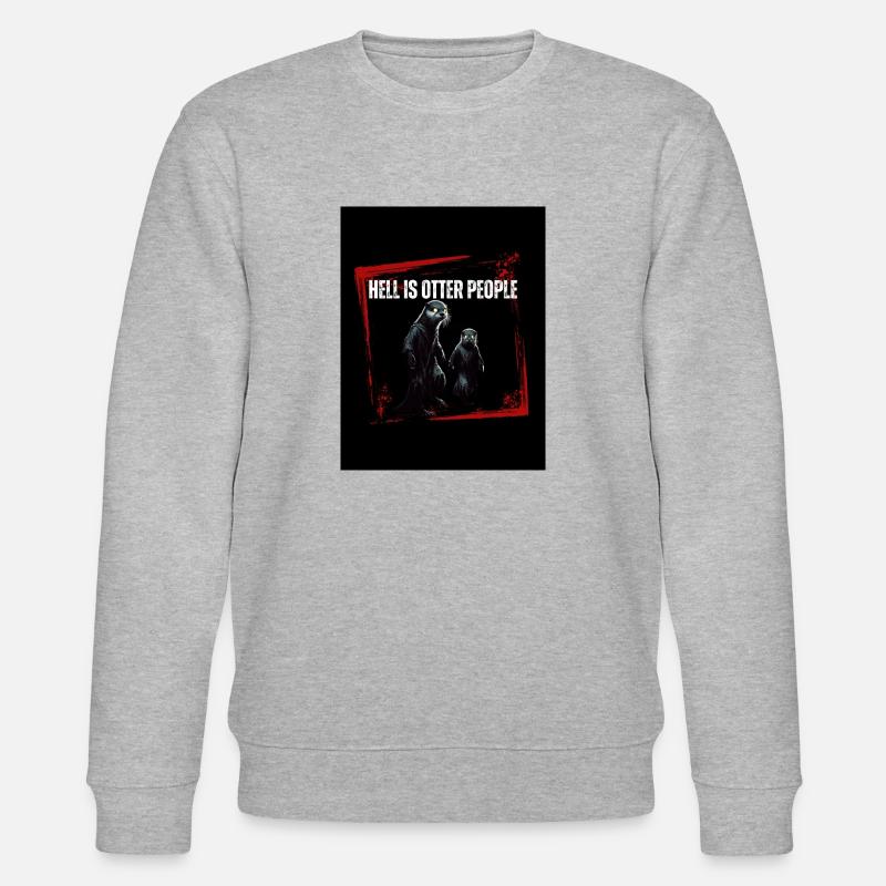 Hell is Otter People - Stanley/Stella Unisex Bio-Sweatshirt CHANGER  - Grau meliert