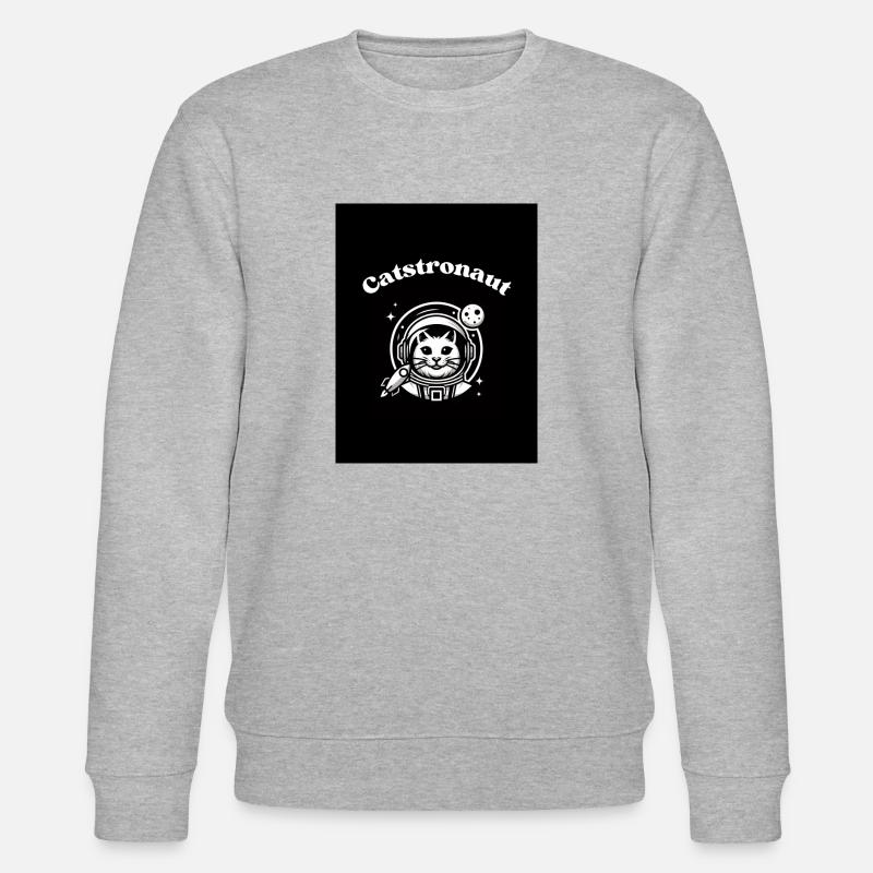 Catstronaut - Stanley/Stella Unisex Bio-Sweatshirt CHANGER  - Grau meliert