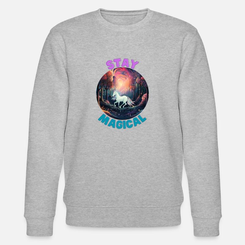 Unicorn2 - Stanley/Stella Unisex Bio-Sweatshirt CHANGER  - Grau meliert