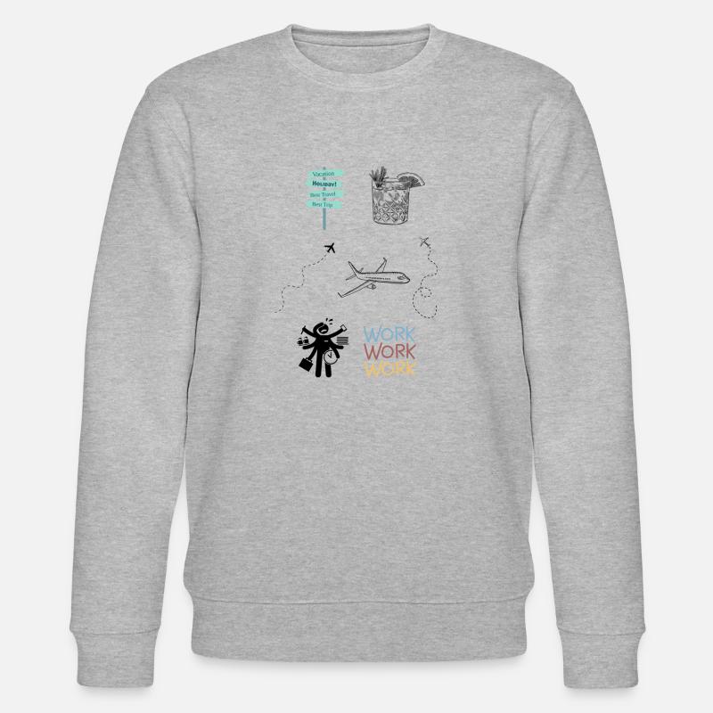 Work vs. Vacation - Stanley/Stella CHANGER Unisex Organic Sweatshirt - heather grey