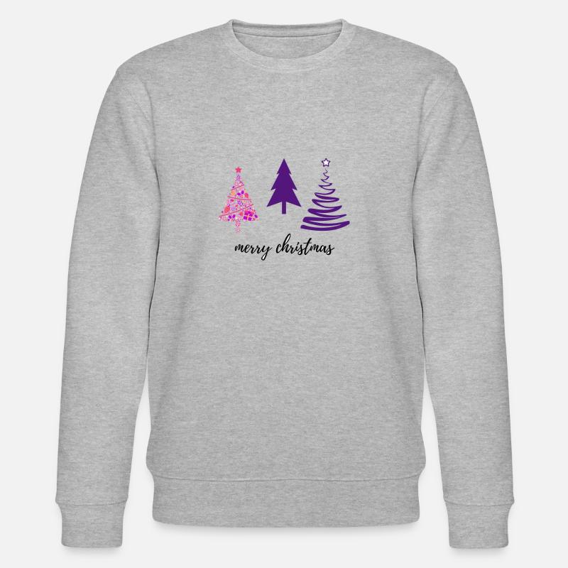 Frohe Weihnachten - Stanley/Stella Unisex Bio-Sweatshirt CHANGER  - Grau meliert