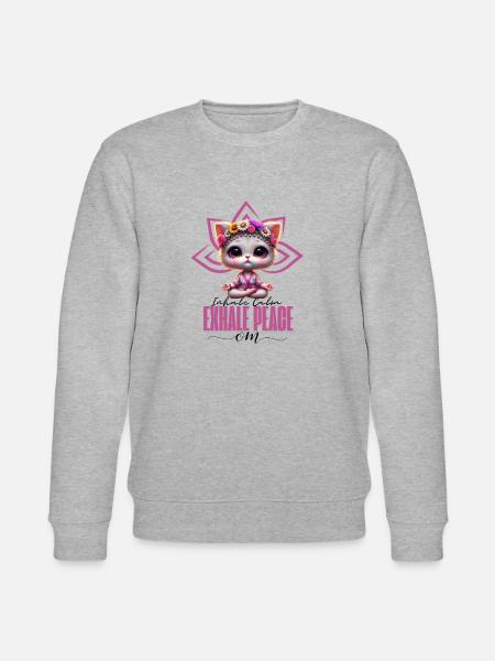 InhaleCalmExhalePeace - Stanley/Stella Unisex Bio-Sweatshirt CHANGER  - Grau meliert