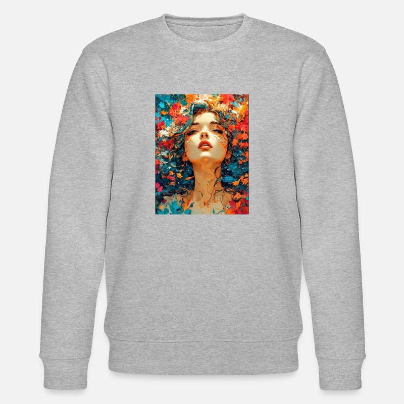 Composition automnale - Sweat bio CHANGER Stanley/Stella Unisexe - gris chiné