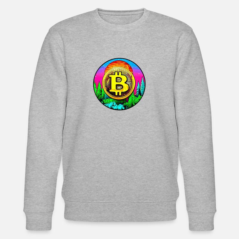 Bitcoin Nature 2 - Sweat bio CHANGER Stanley/Stella Unisexe - gris chiné