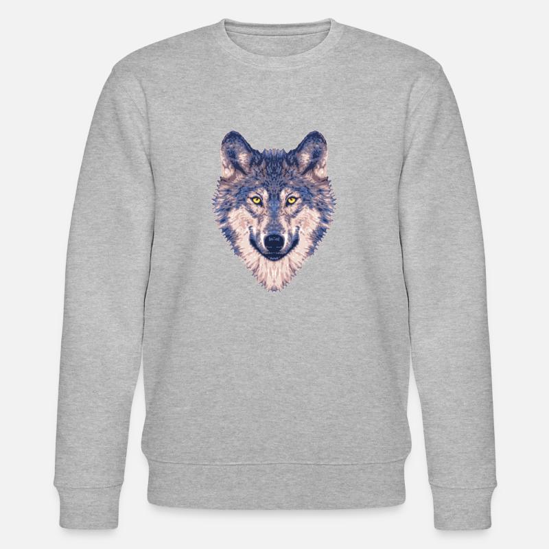 Wolf - Stanley/Stella Unisex Bio-Sweatshirt CHANGER  - Grau meliert