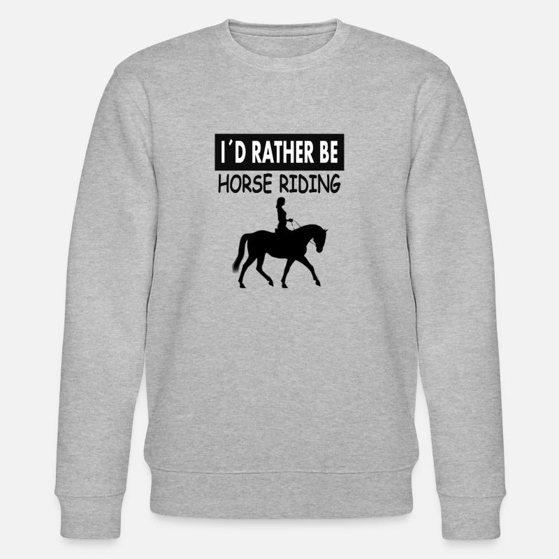 Cavalier d’équitation Cadeau équestre - Sweat bio CHANGER Stanley/Stella Unisexe - gris chiné