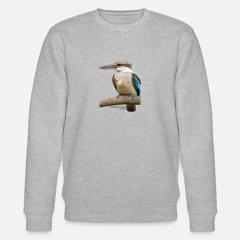 Kookaburra Bird Australia - Stanley/Stella Unisex Bio-Sweatshirt CHANGER - Grau meliert