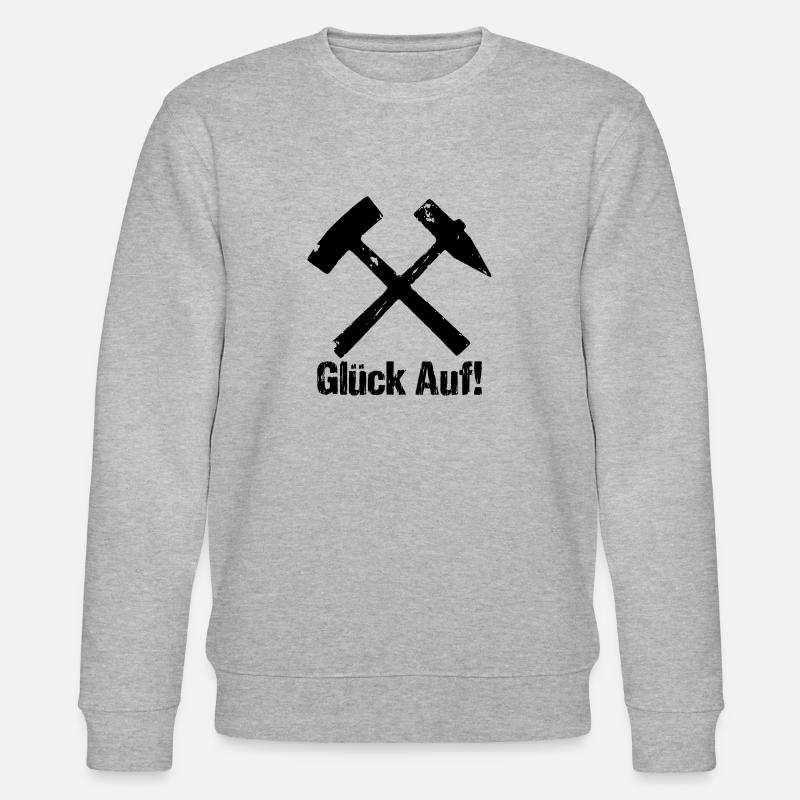Glück Auf Eisen und Schlägel - Stanley/Stella Unisex Bio-Sweatshirt CHANGER  - Grau meliert