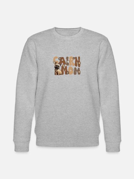 Cairn Terrier Groovy Cairn Mor - Stanley/Stella økologisk unisex-sweatshirt CHANGER  - grå meleret