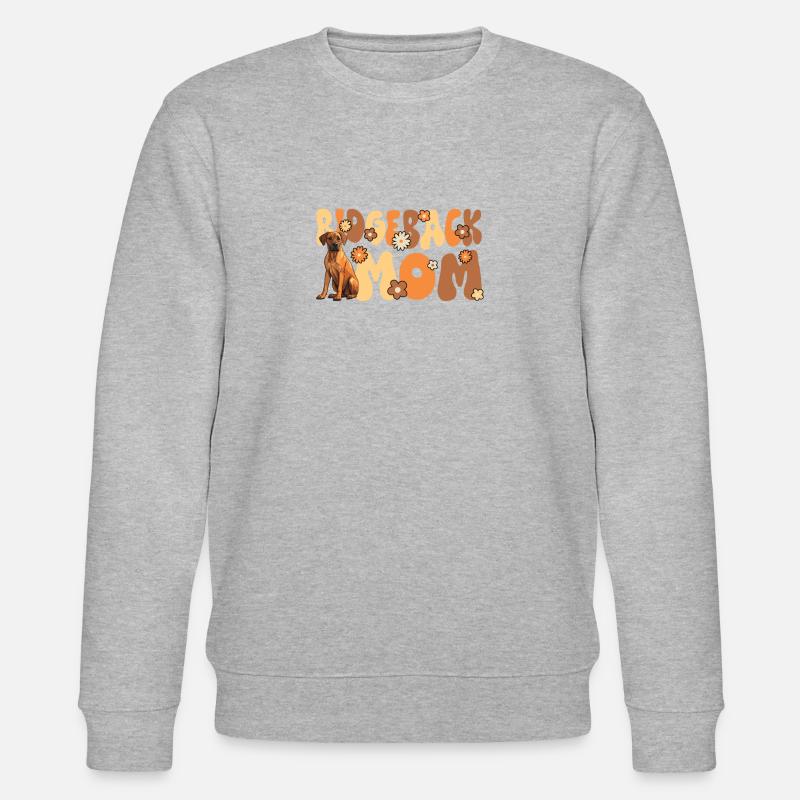 Rhodesian Ridgeback Groovy Ridgeback Mom - Stanley/Stella CHANGER Unisex Organic Sweatshirt - heather grey