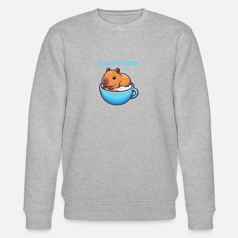 Cappyccino Capybara Café Cappuccino - Sweat bio CHANGER Stanley/Stella Unisexe - gris chiné