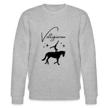 Voltigieren - Stanley/Stella Unisex Bio-Sweatshirt CHANGER  - Grau meliert - Vorne - Nik (191cm) & Marisol (170cm)