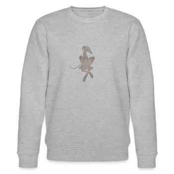 Liegender Windhund hellgrau - Stanley/Stella Unisex Bio-Sweatshirt CHANGER  - Grau meliert - Vorne - Nik (191cm) & Marisol (170cm)