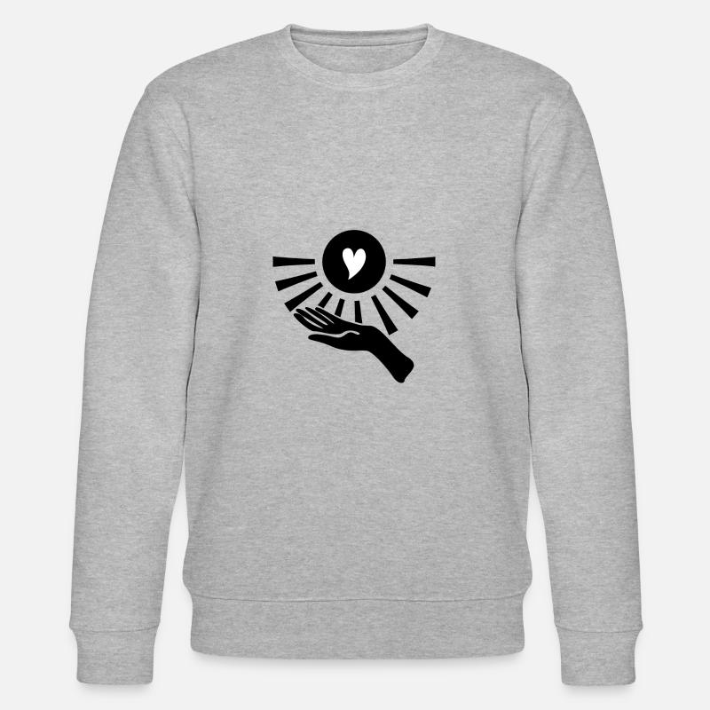 Hand Sonne - Stanley/Stella Unisex Bio-Sweatshirt CHANGER  - Grau meliert