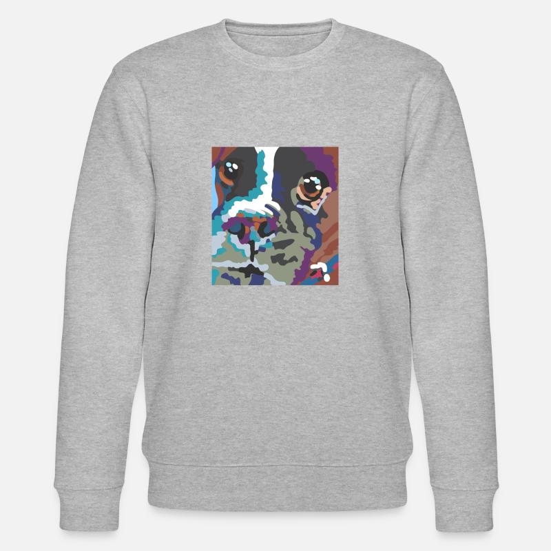 Visage de chien - Sweat bio CHANGER Stanley/Stella Unisexe - gris chiné