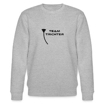 Team Trichter Bier Bong Party Beer - Stanley/Stella Unisex Bio-Sweatshirt CHANGER  - Grau meliert - Vorne - Nik (191cm) & Marisol (170cm)