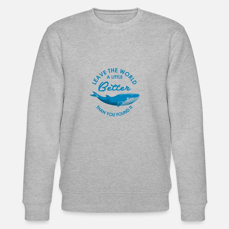 Wale -Tierschutz - Stanley/Stella Unisex Bio-Sweatshirt CHANGER - Grau meliert