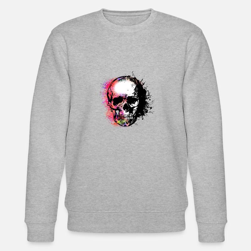 Crâne avec style - Sweat bio CHANGER Stanley/Stella Unisexe - gris chiné