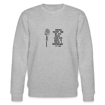 The Band - The Singer - Frontman - Stanley/Stella CHANGER Unisex Organic Sweatshirt - heather grey - Front - Nik (191cm) & Marisol (170cm)