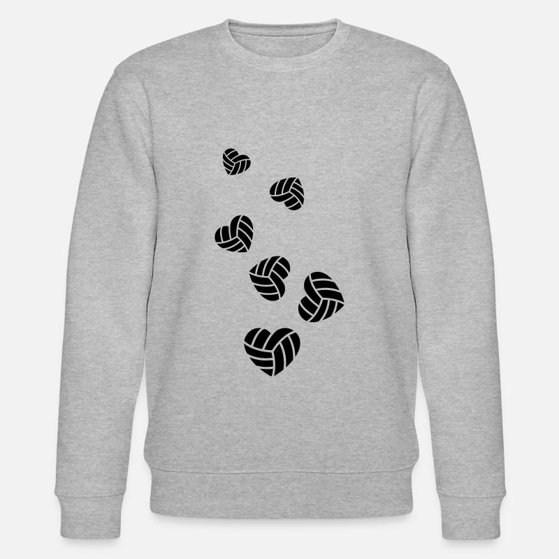 Cœur de volleyball - Sweat bio CHANGER Stanley/Stella Unisexe - gris chiné