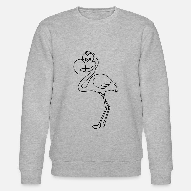 Flamingo Comic Tier - Stanley/Stella Unisex Bio-Sweatshirt CHANGER  - Grau meliert