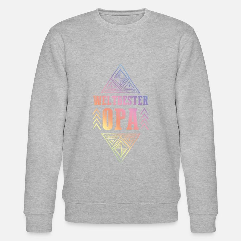 Weltbester Opa - Stanley/Stella Unisex Bio-Sweatshirt CHANGER  - Grau meliert