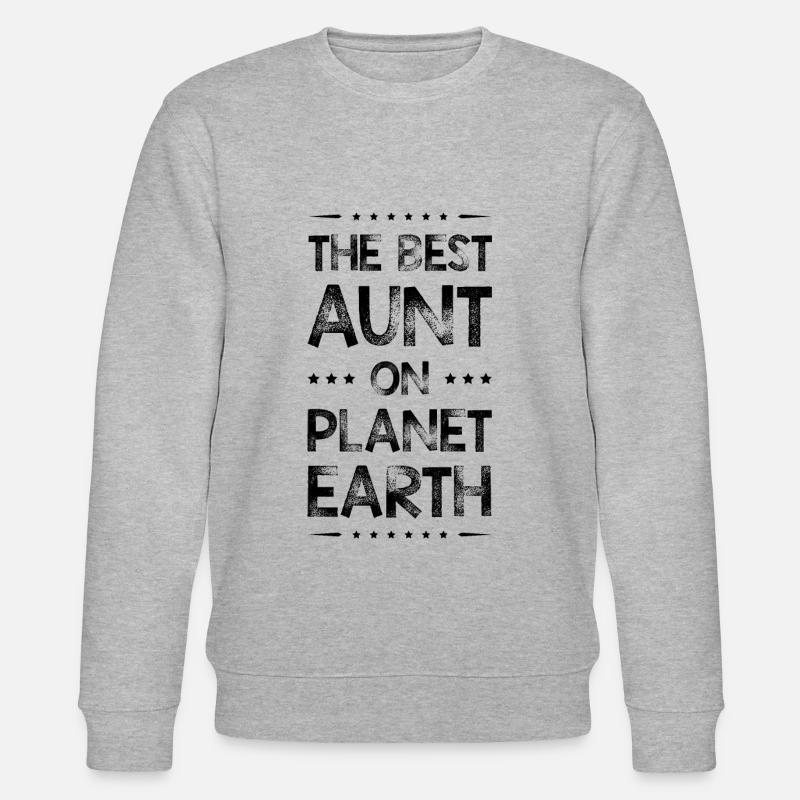Meilleure tante disant - Sweat bio CHANGER Stanley/Stella Unisexe - gris chiné