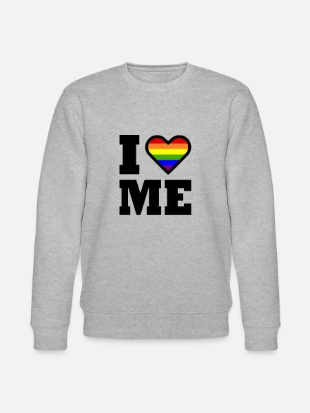 I love me - Stanley/Stella Unisex Bio-Sweatshirt CHANGER - Grau meliert